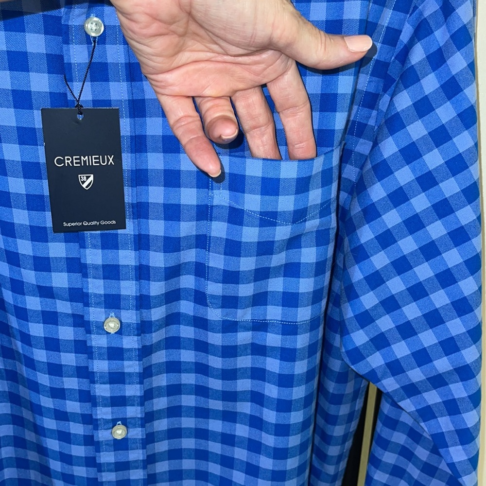 CRÉMIEUX Classics Cotton Long Sleeve Button Down Shirt Size Large NWT - Picture 4 of 16